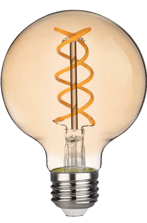 G80 LED Bulb Ambar Glass