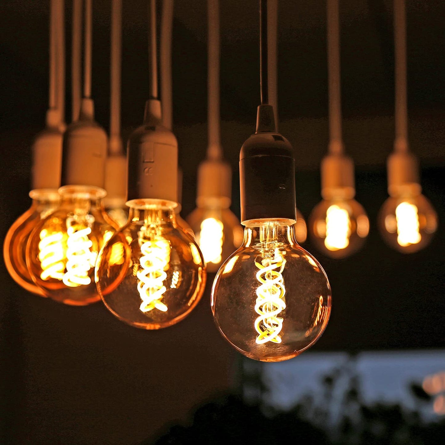 G80 LED Bulb Ambar Glass